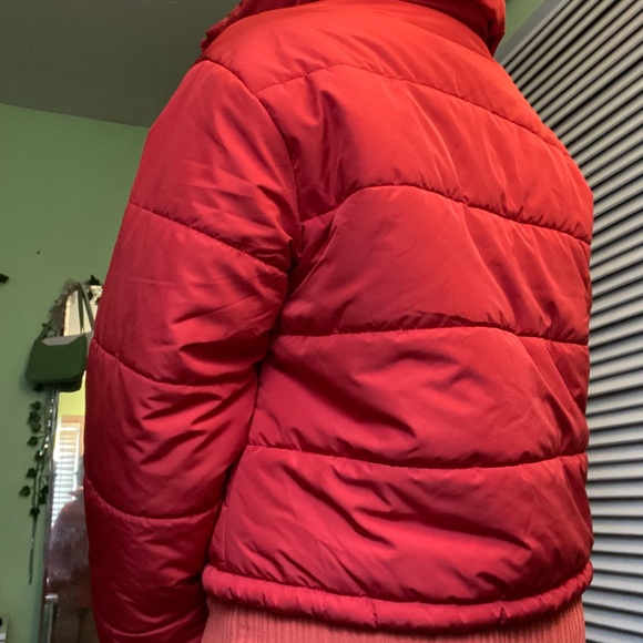 Red puffer jacket - Picture 3 of 5